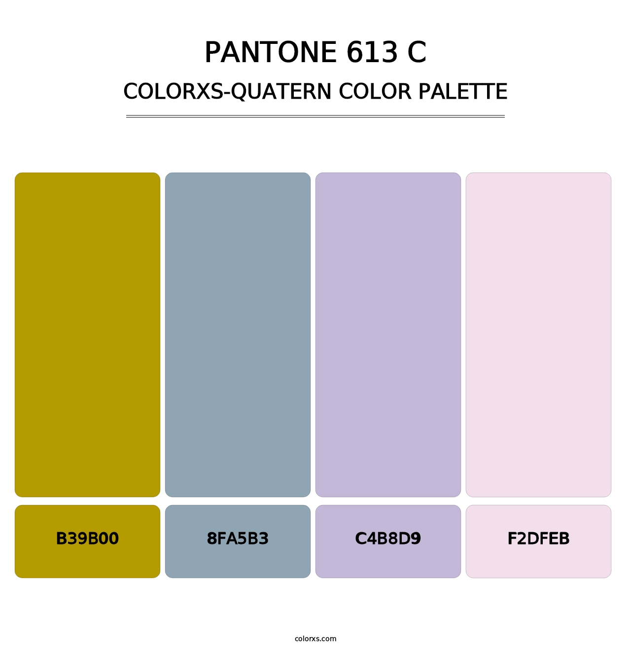 PANTONE 613 C - Colorxs Quatern Palette