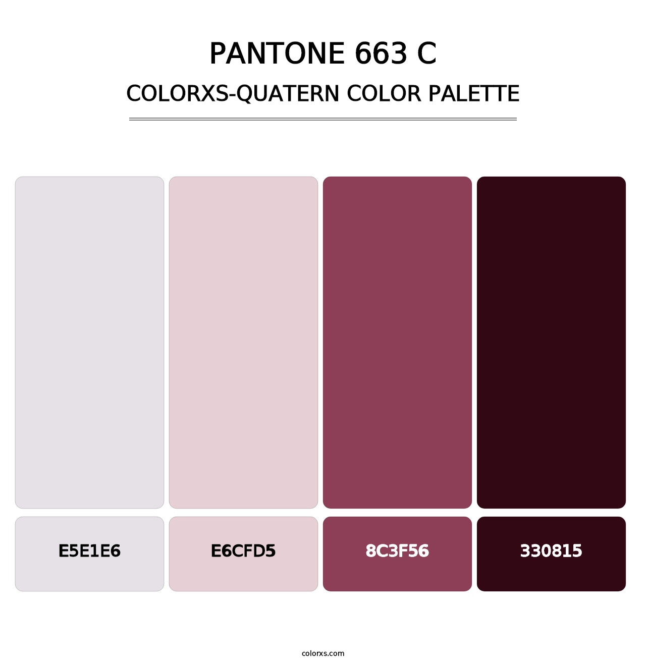 PANTONE 663 C - Colorxs Quatern Palette
