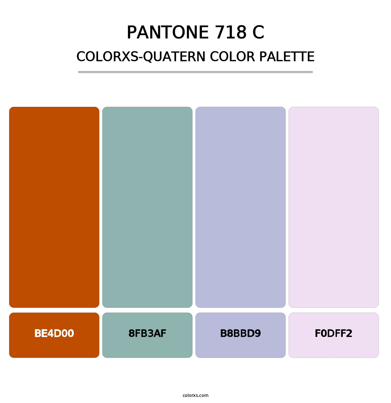 PANTONE 718 C - Colorxs Quatern Palette