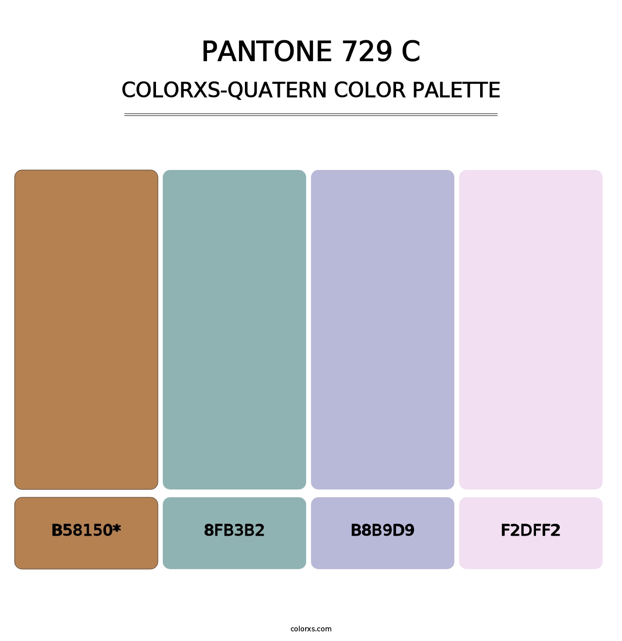 PANTONE 729 C - Colorxs Quatern Palette