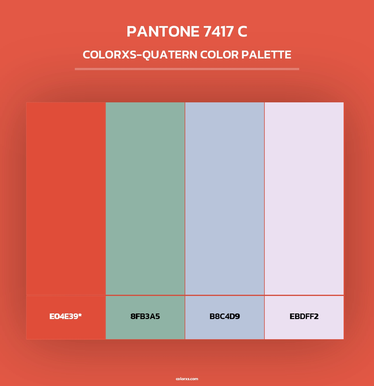 PANTONE 7417 C - Colorxs Quad Palette