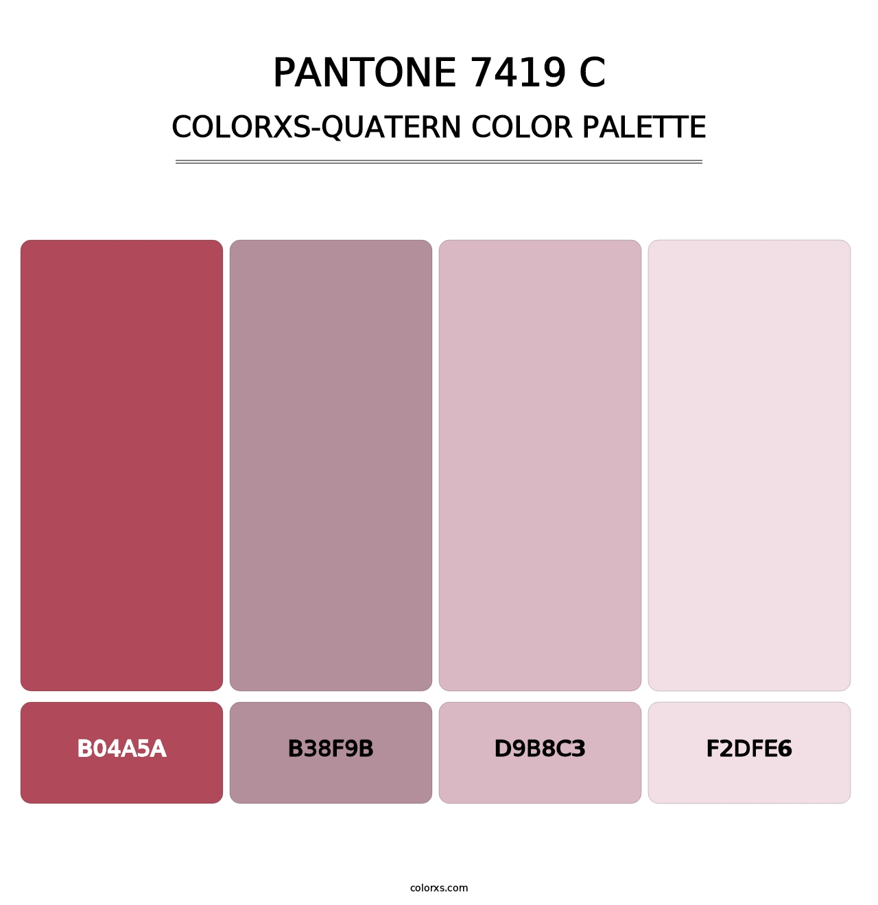 PANTONE 7419 C - Colorxs Quatern Palette