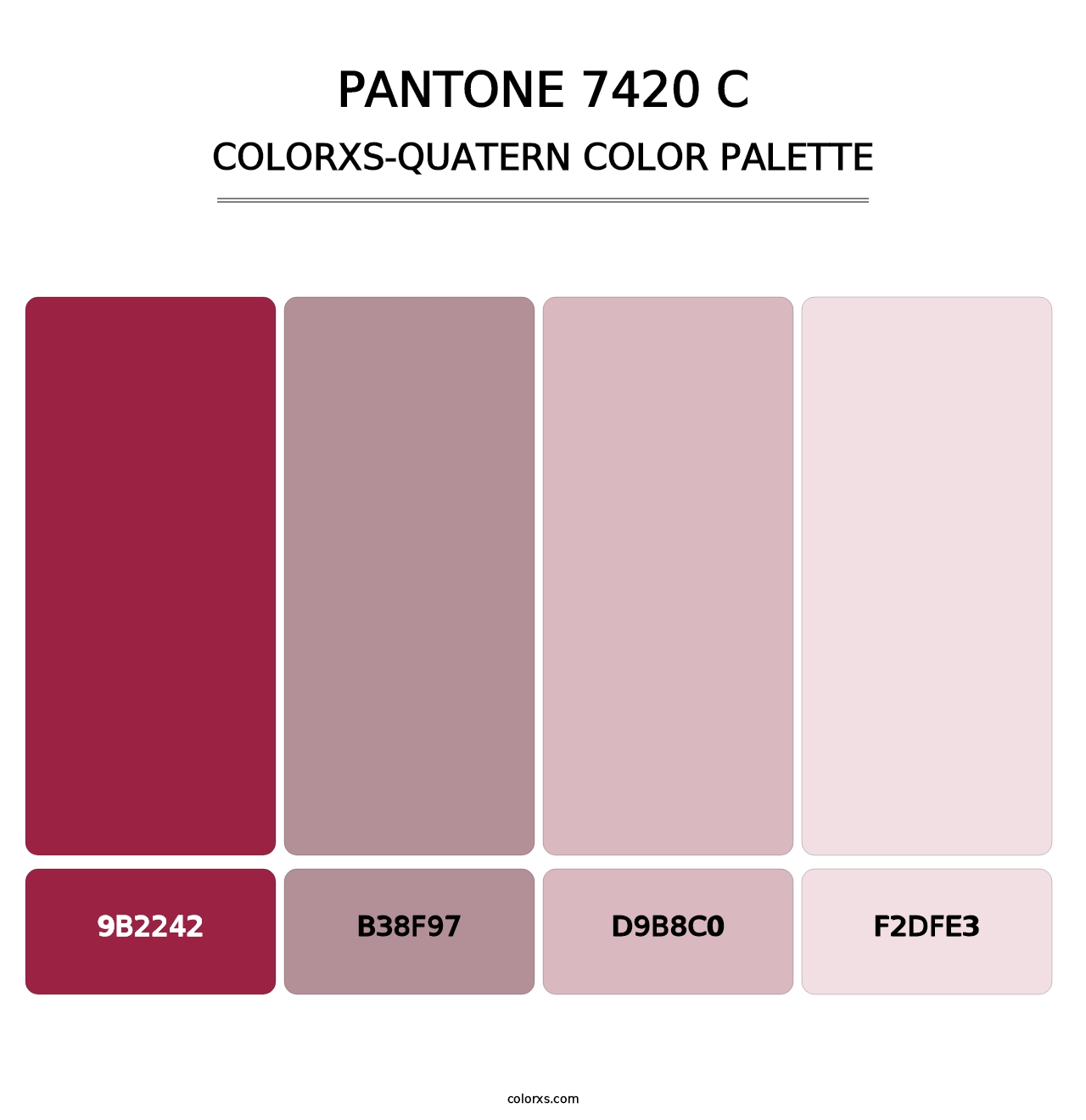 PANTONE 7420 C - Colorxs Quatern Palette
