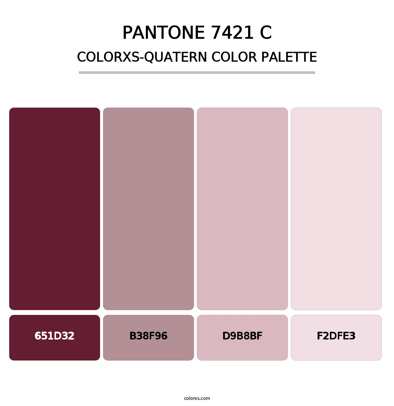PANTONE 7421 C - Colorxs Quatern Palette