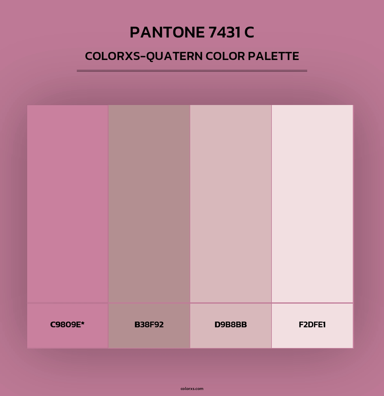 PANTONE 7431 C - Colorxs Quad Palette