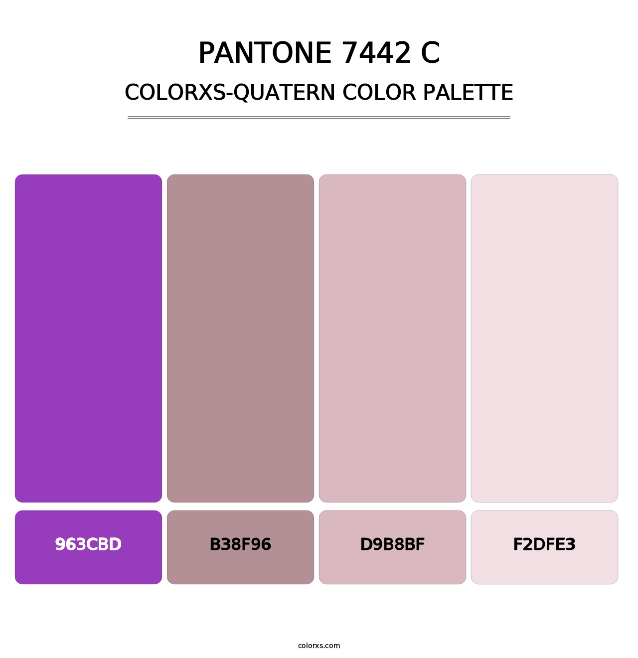 PANTONE 7442 C - Colorxs Quatern Palette