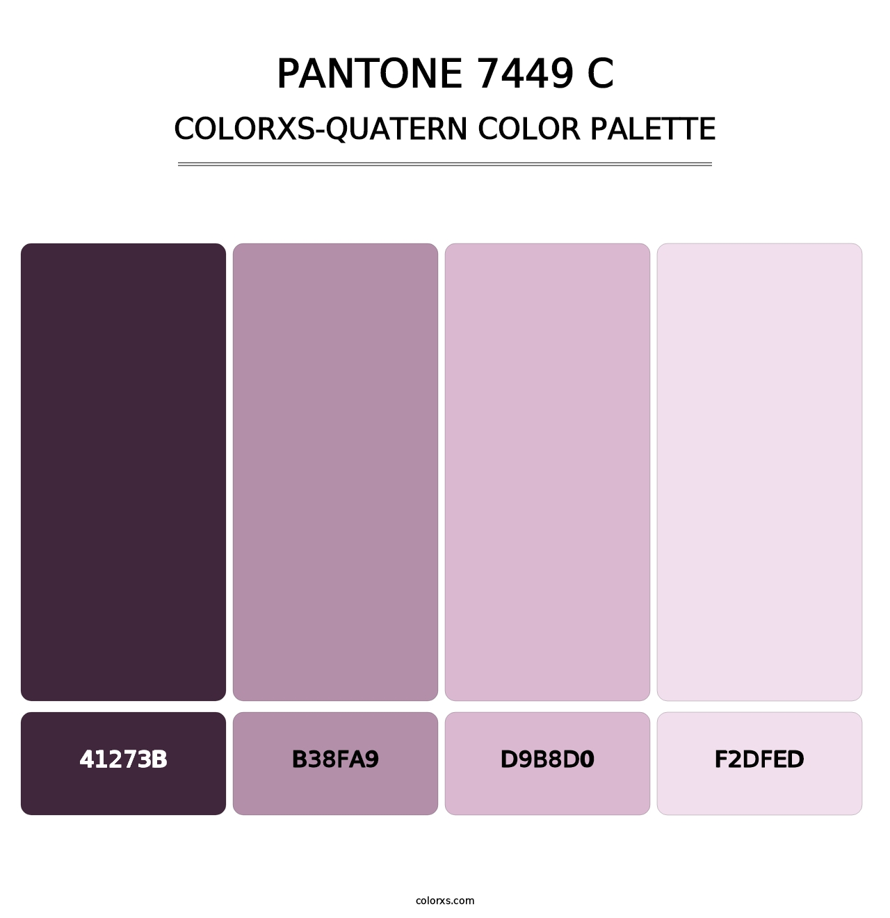 PANTONE 7449 C - Colorxs Quatern Palette