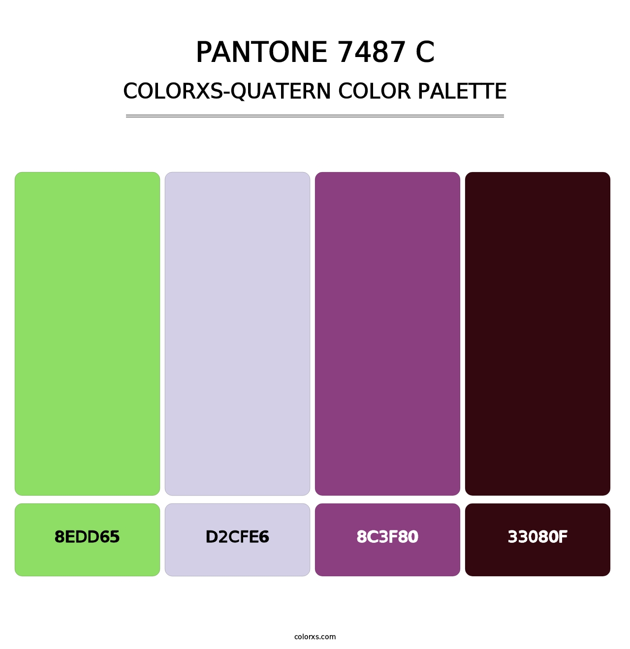 PANTONE 7487 C - Colorxs Quatern Palette