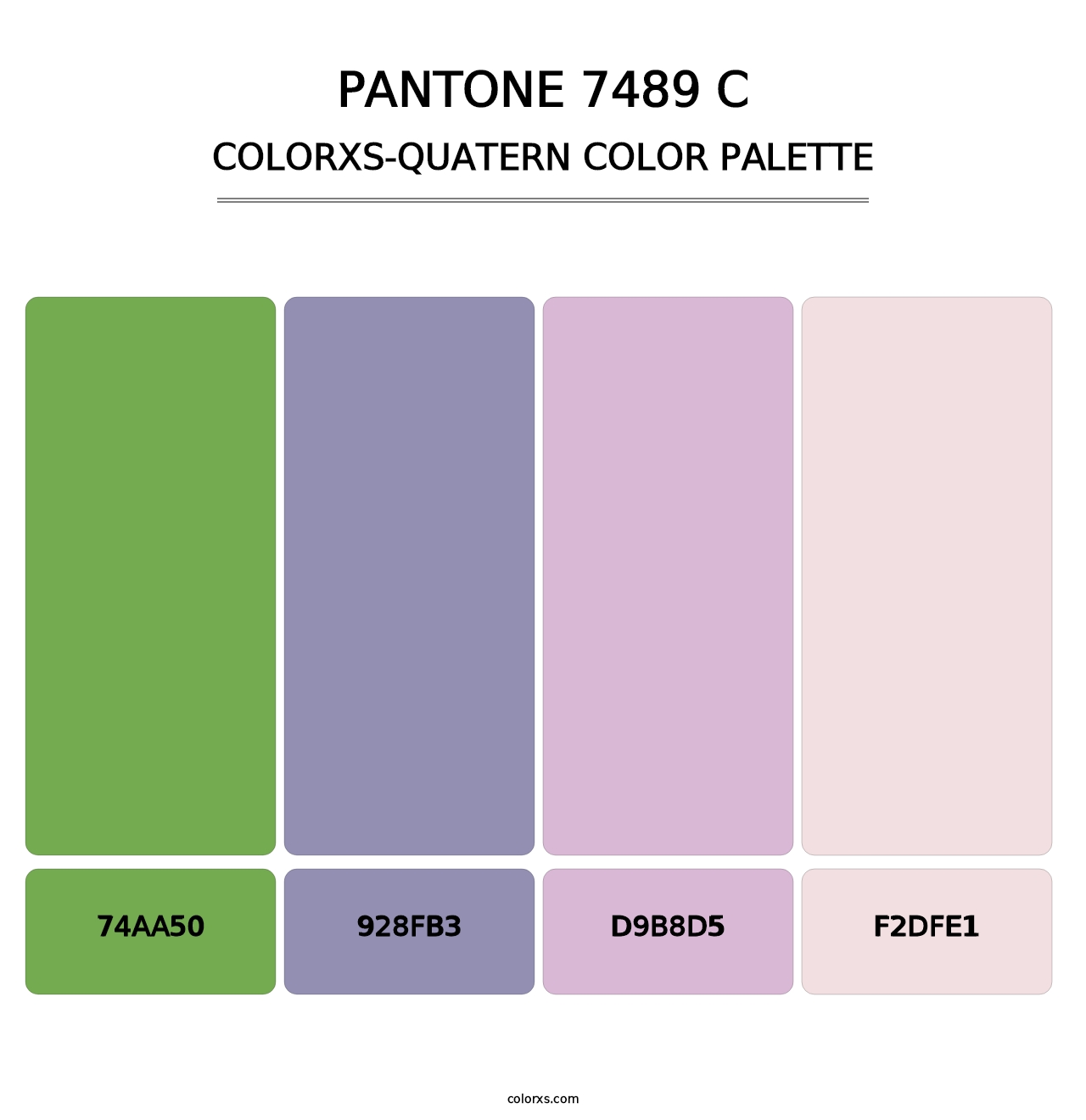PANTONE 7489 C - Colorxs Quatern Palette