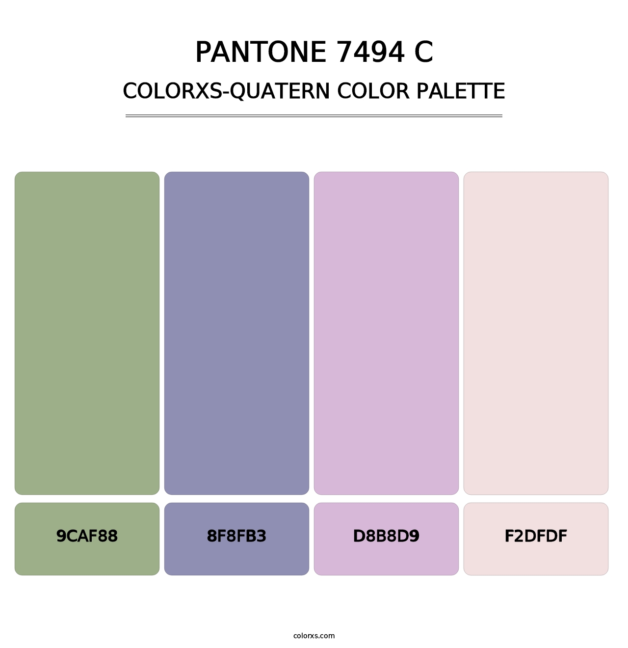 PANTONE 7494 C - Colorxs Quatern Palette