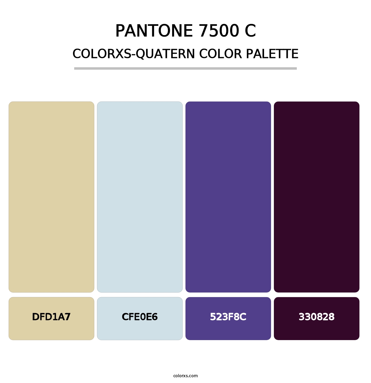 PANTONE 7500 C - Colorxs Quatern Palette
