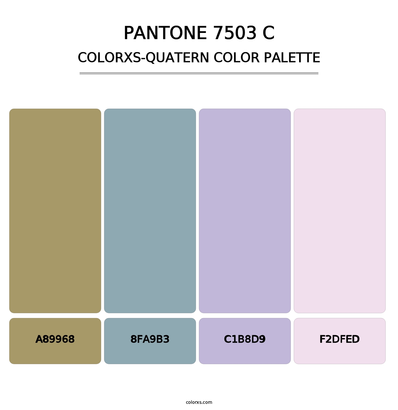 PANTONE 7503 C - Colorxs Quatern Palette