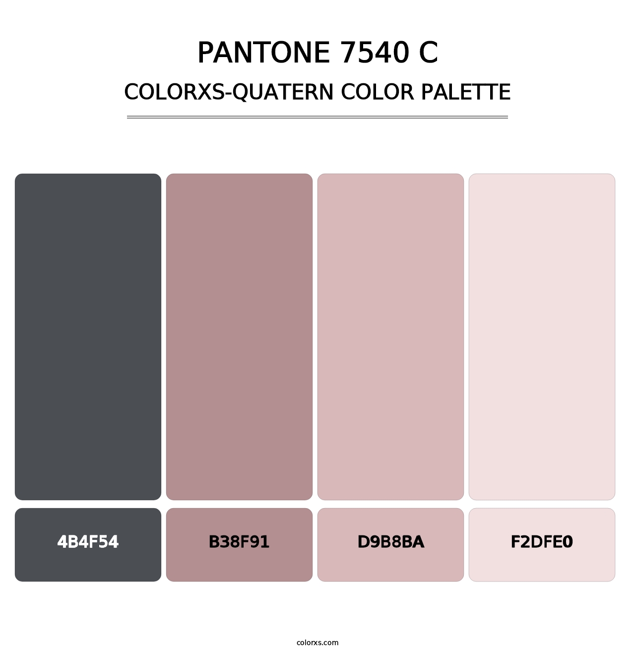 PANTONE 7540 C - Colorxs Quatern Palette