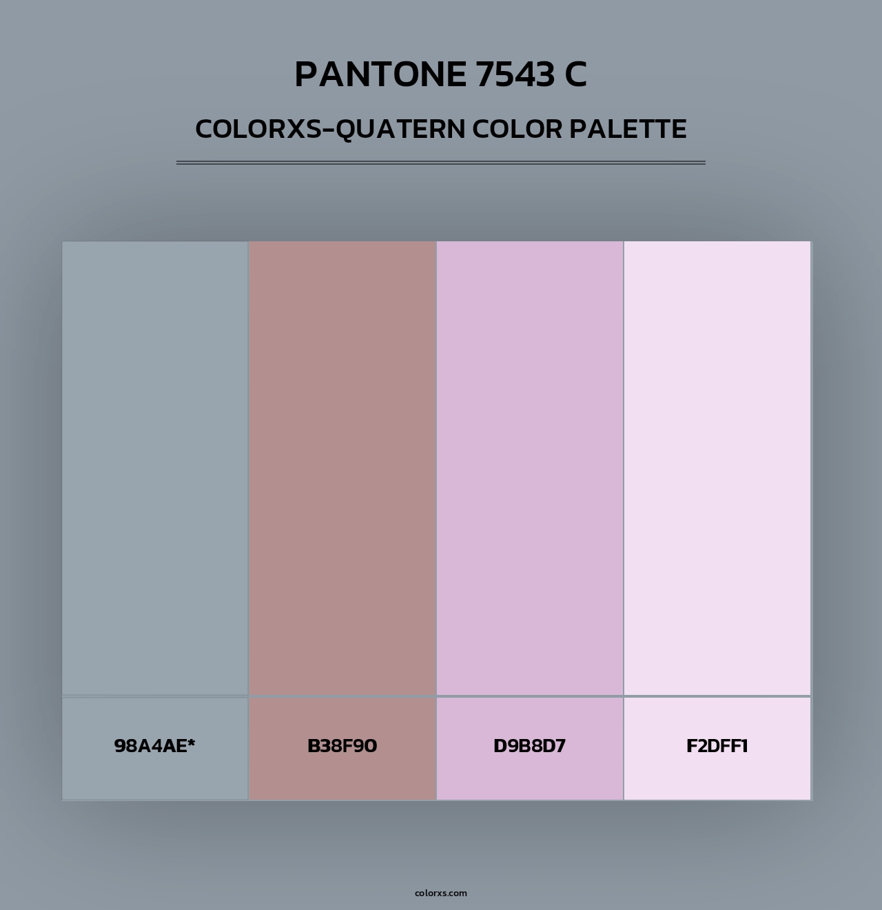 PANTONE 7543 C - Colorxs Quad Palette