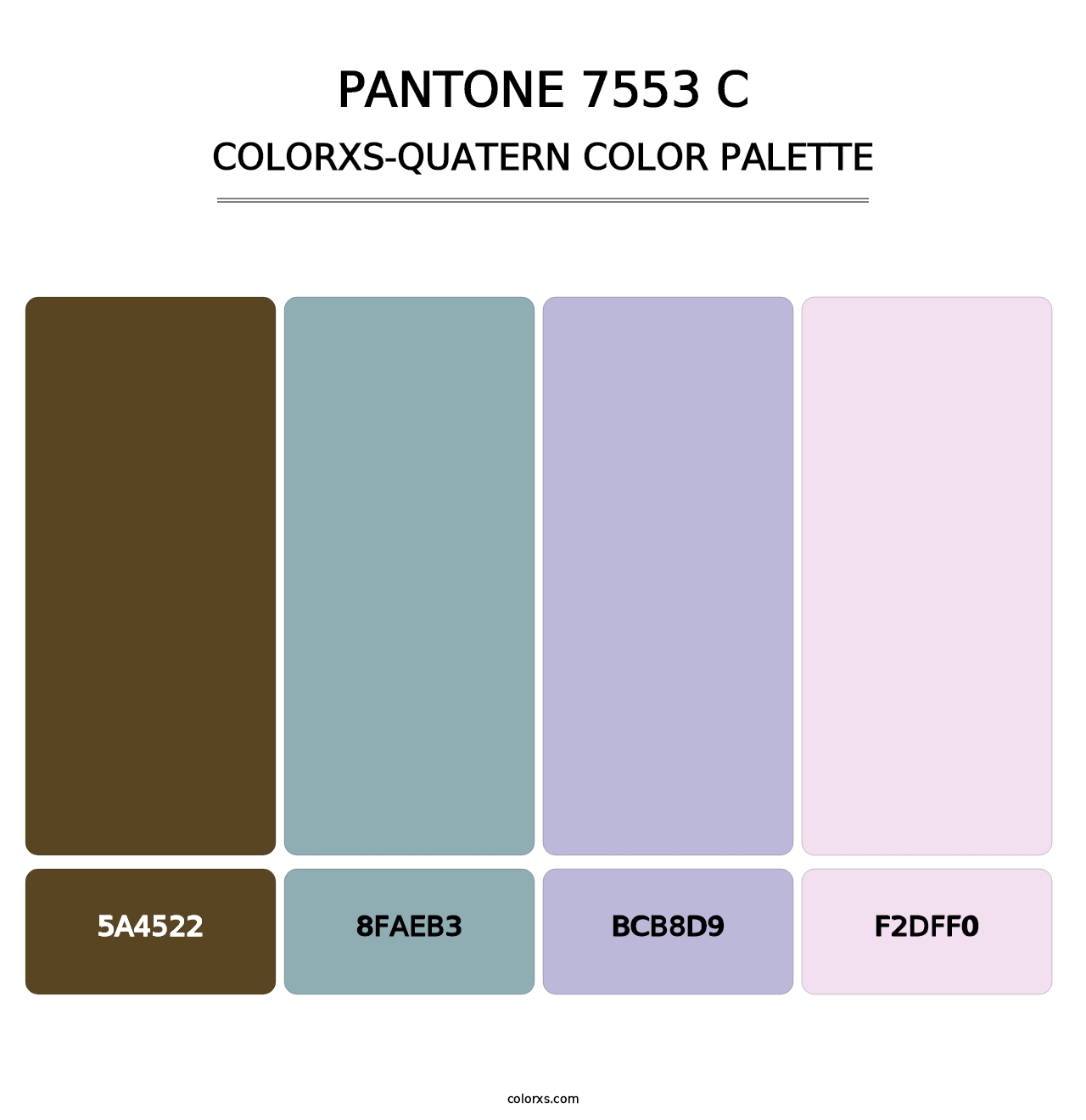 PANTONE 7553 C - Colorxs Quatern Palette