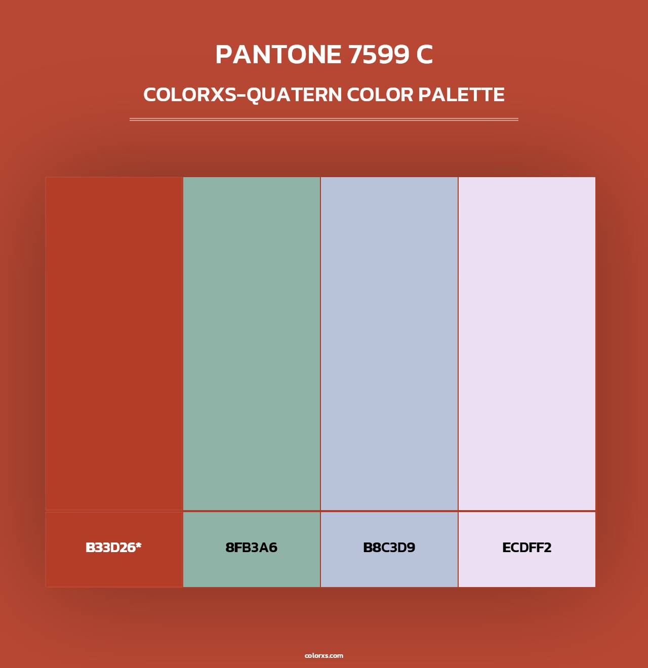 PANTONE 7599 C - Colorxs Quad Palette
