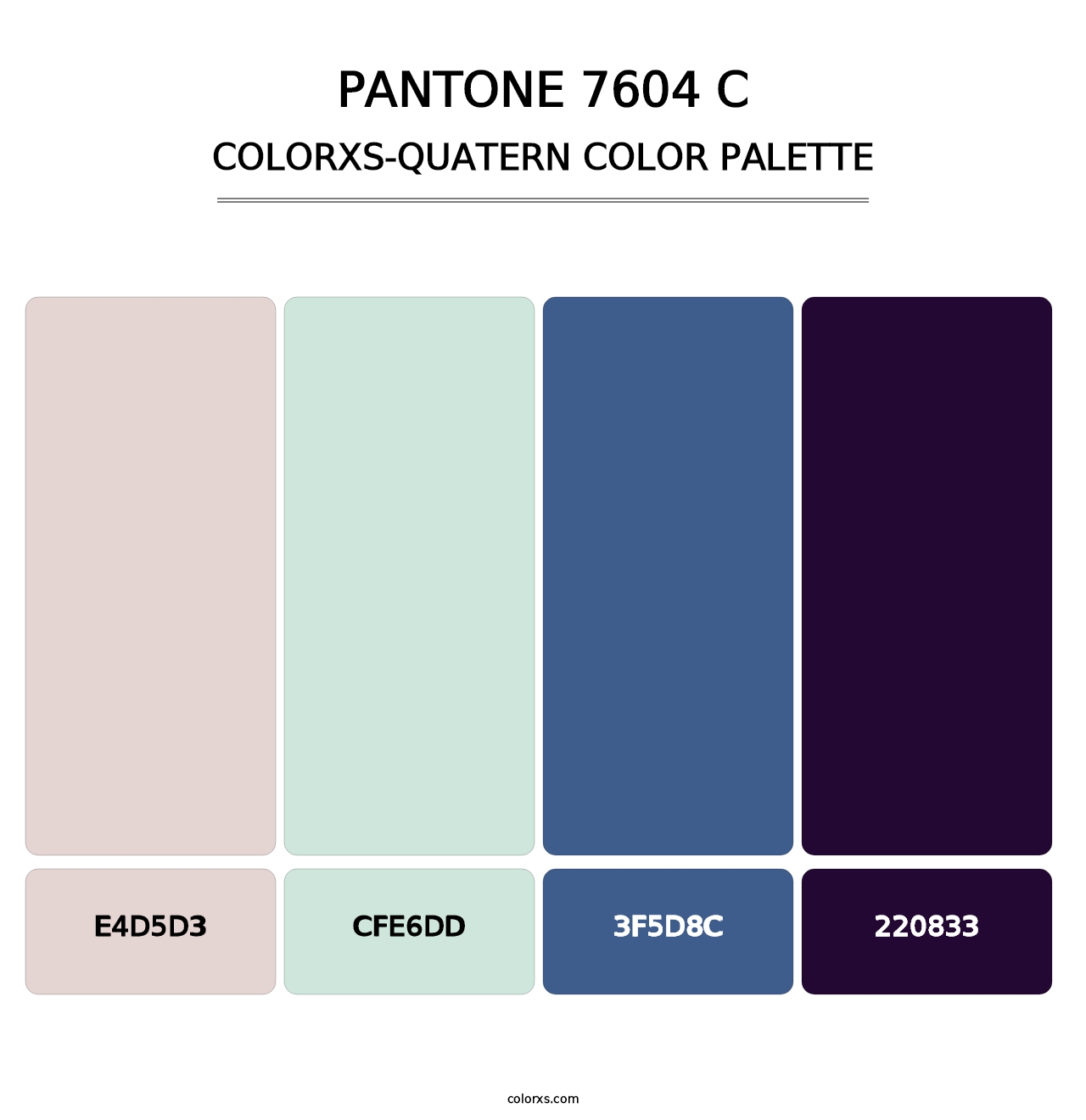 PANTONE 7604 C - Colorxs Quatern Palette