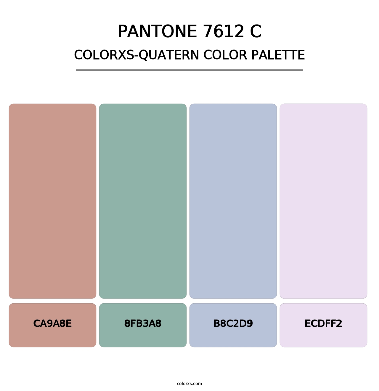 PANTONE 7612 C - Colorxs Quatern Palette