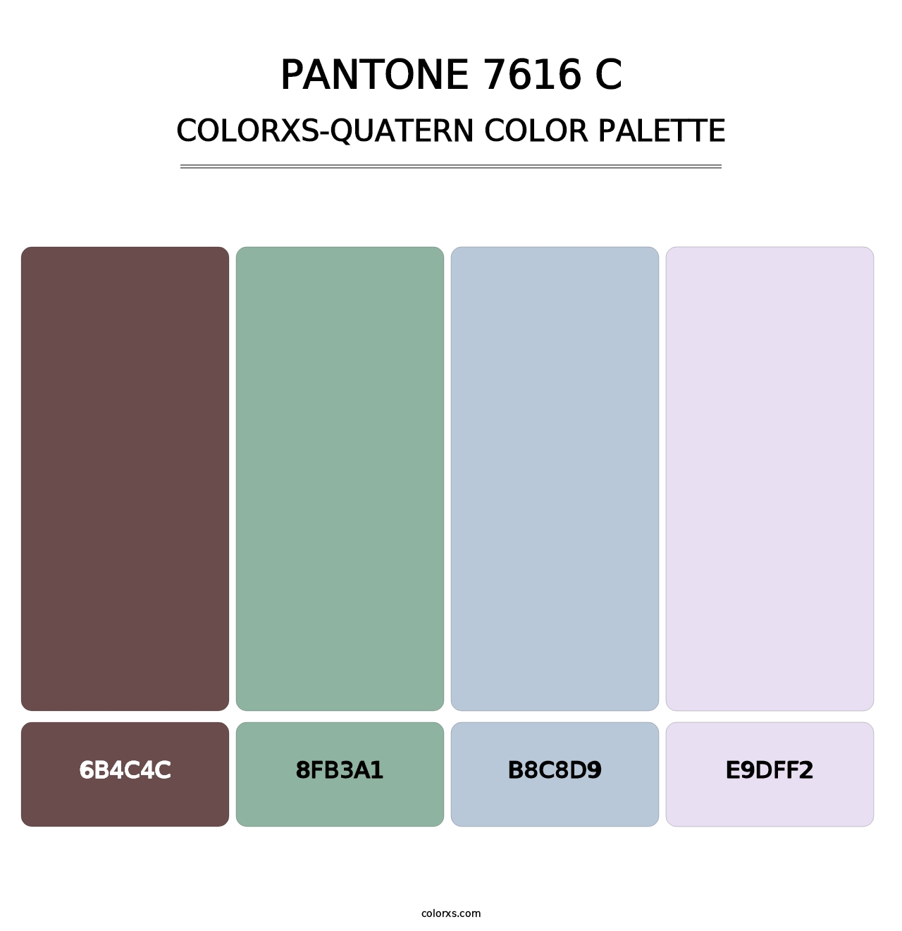 PANTONE 7616 C - Colorxs Quatern Palette