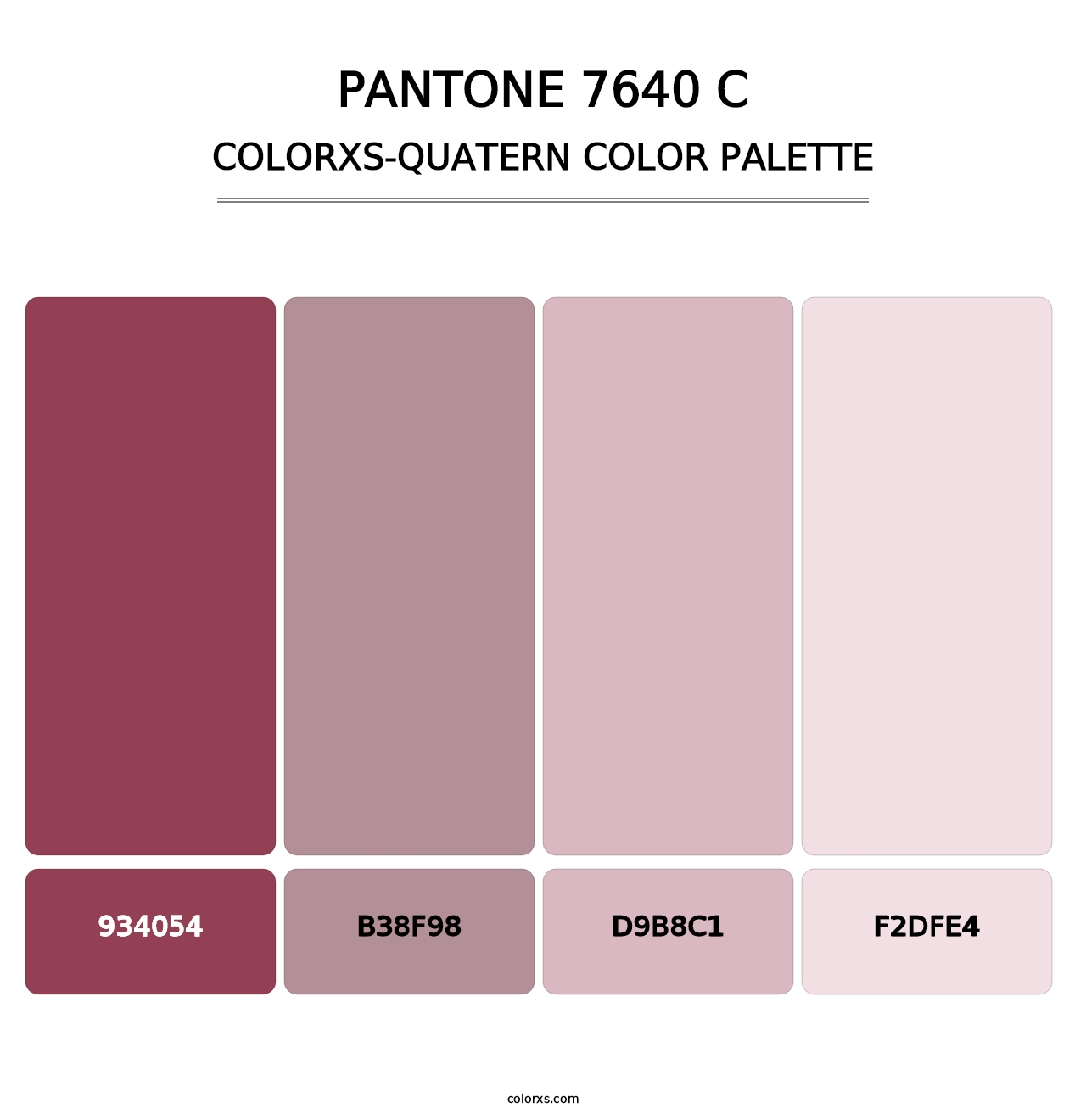 PANTONE 7640 C - Colorxs Quatern Palette