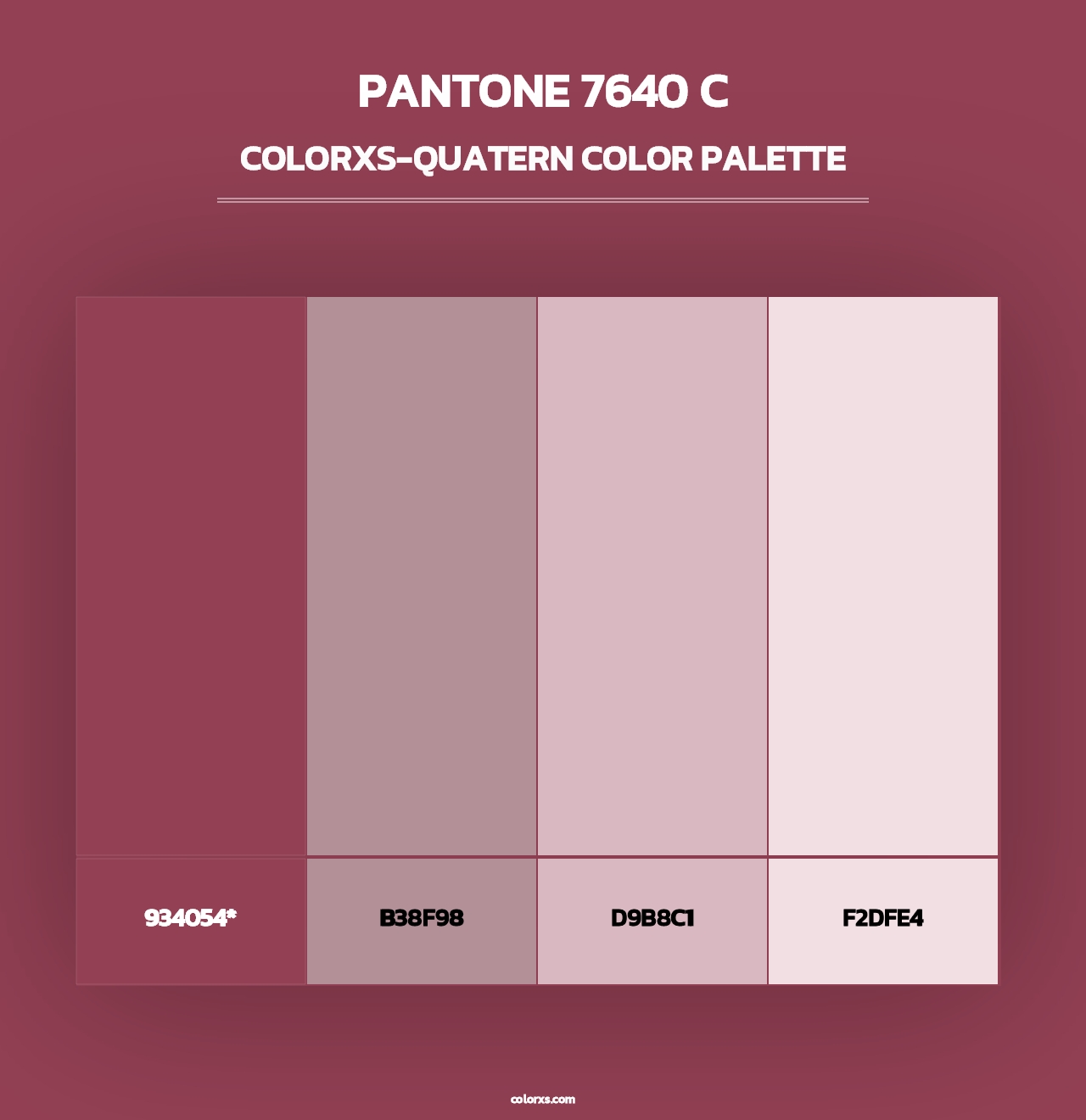PANTONE 7640 C - Colorxs Quad Palette