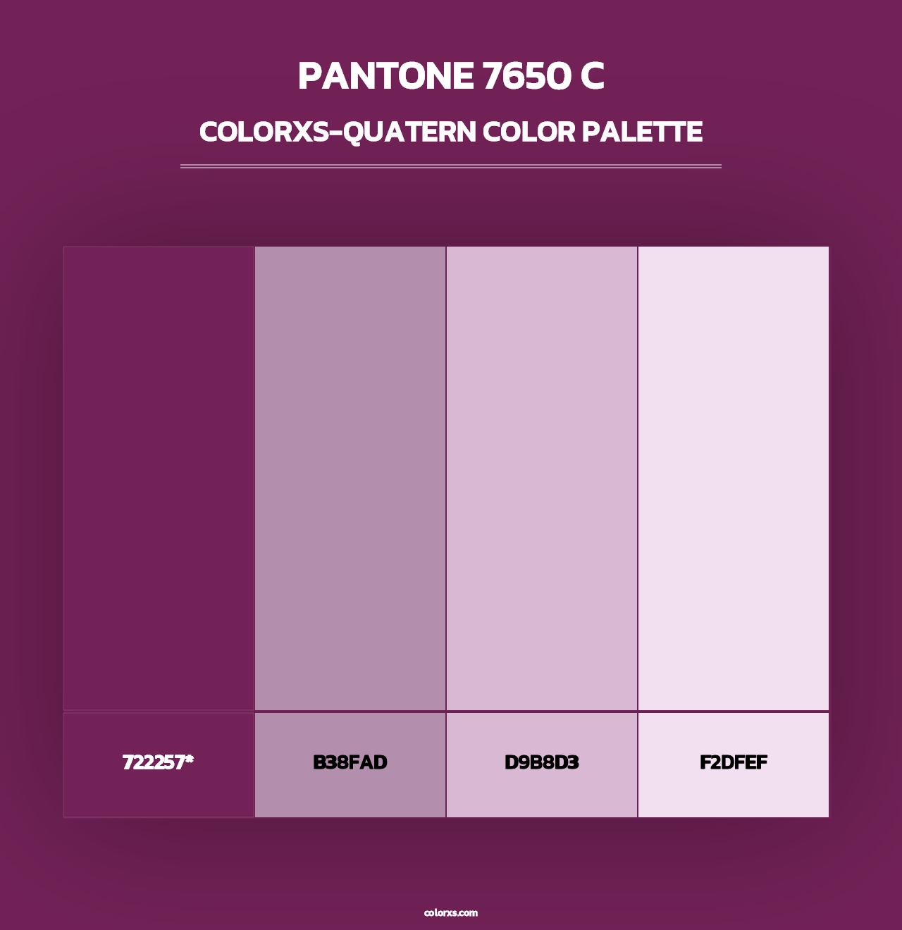 PANTONE 7650 C - Colorxs Quad Palette