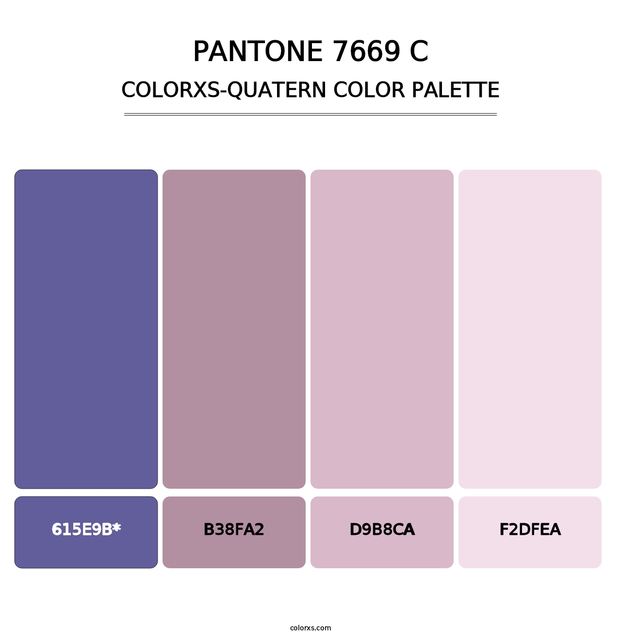 PANTONE 7669 C - Colorxs Quatern Palette