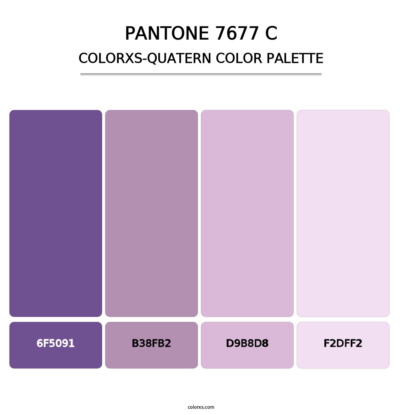 PANTONE 7677 C - Colorxs Quatern Palette