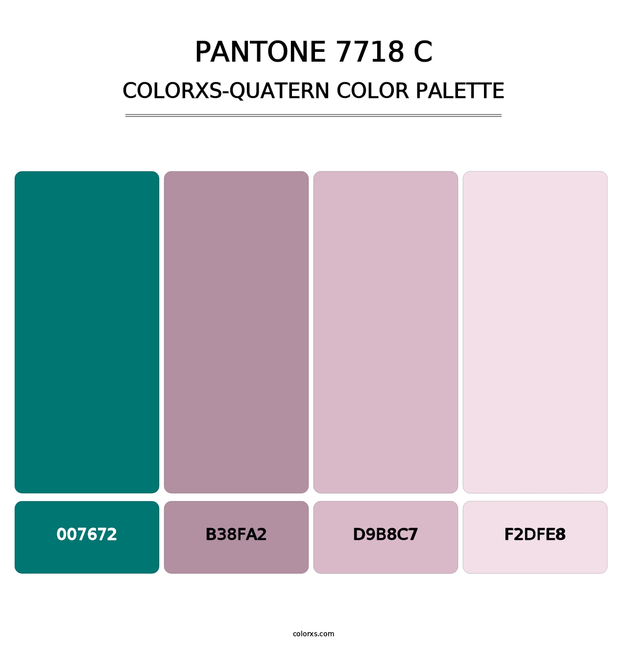 PANTONE 7718 C - Colorxs Quatern Palette