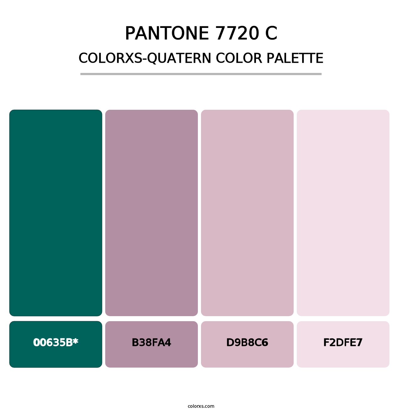 PANTONE 7720 C - Colorxs Quatern Palette
