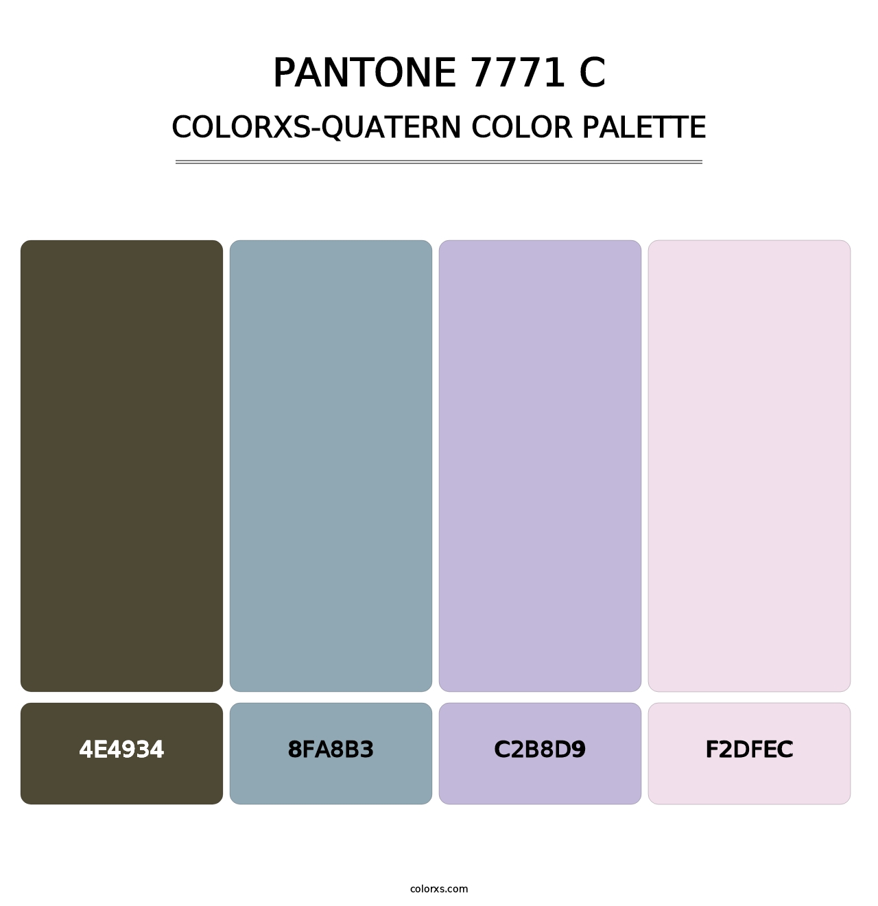 PANTONE 7771 C - Colorxs Quatern Palette