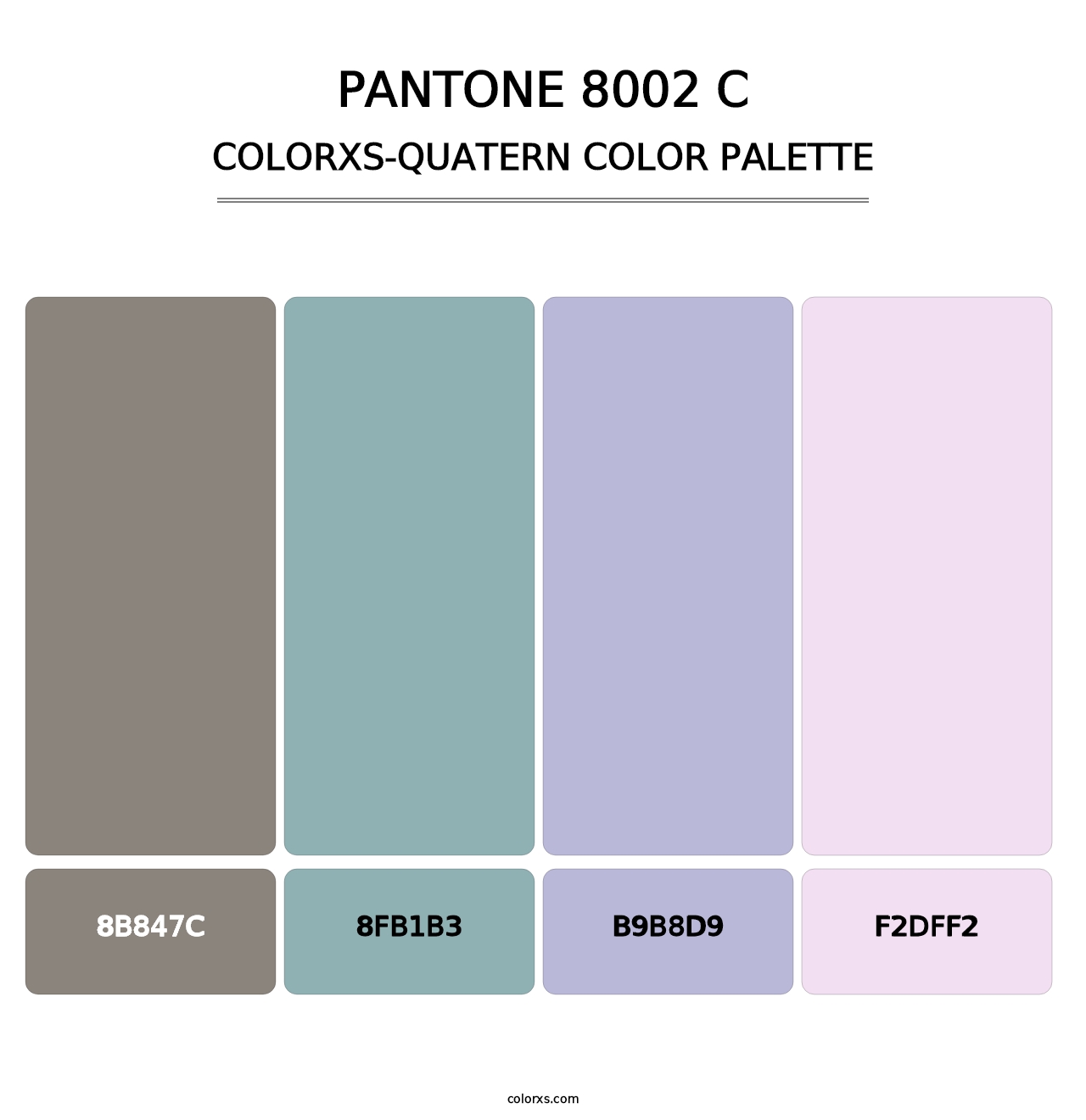 PANTONE 8002 C - Colorxs Quatern Palette