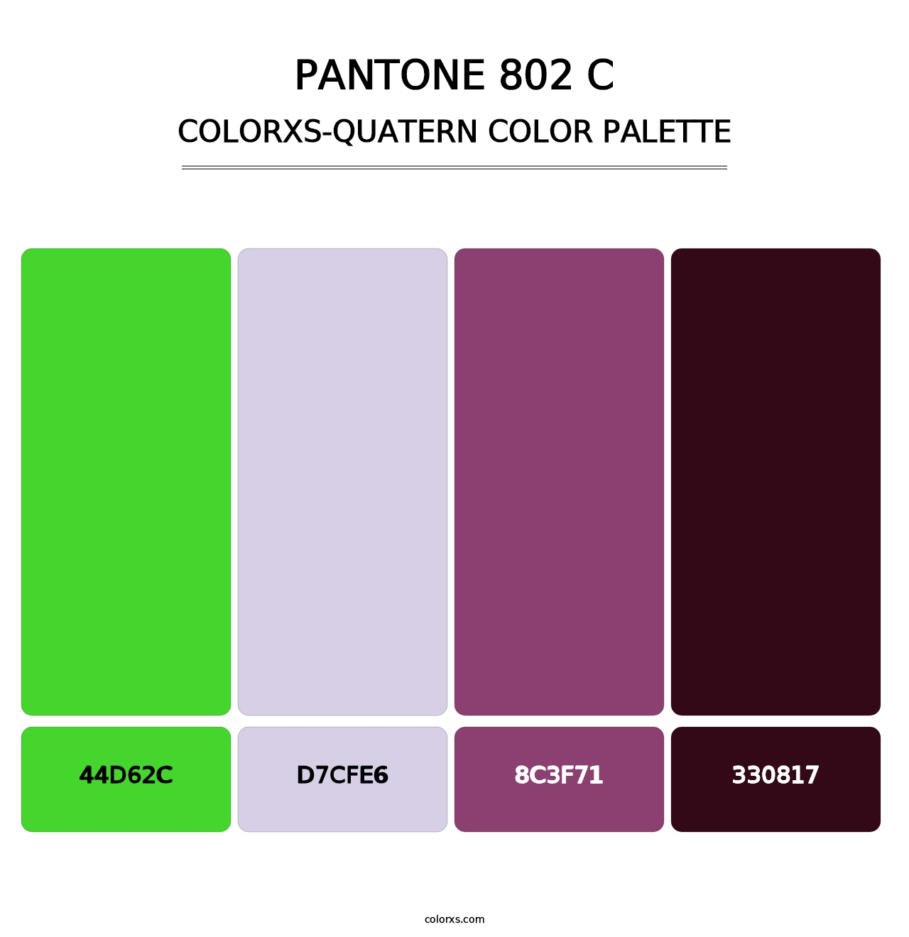 PANTONE 802 C - Colorxs Quatern Palette