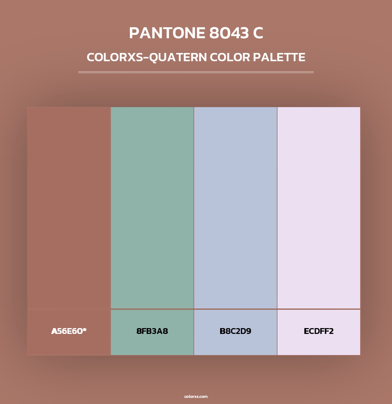 PANTONE 8043 C - Colorxs Quad Palette