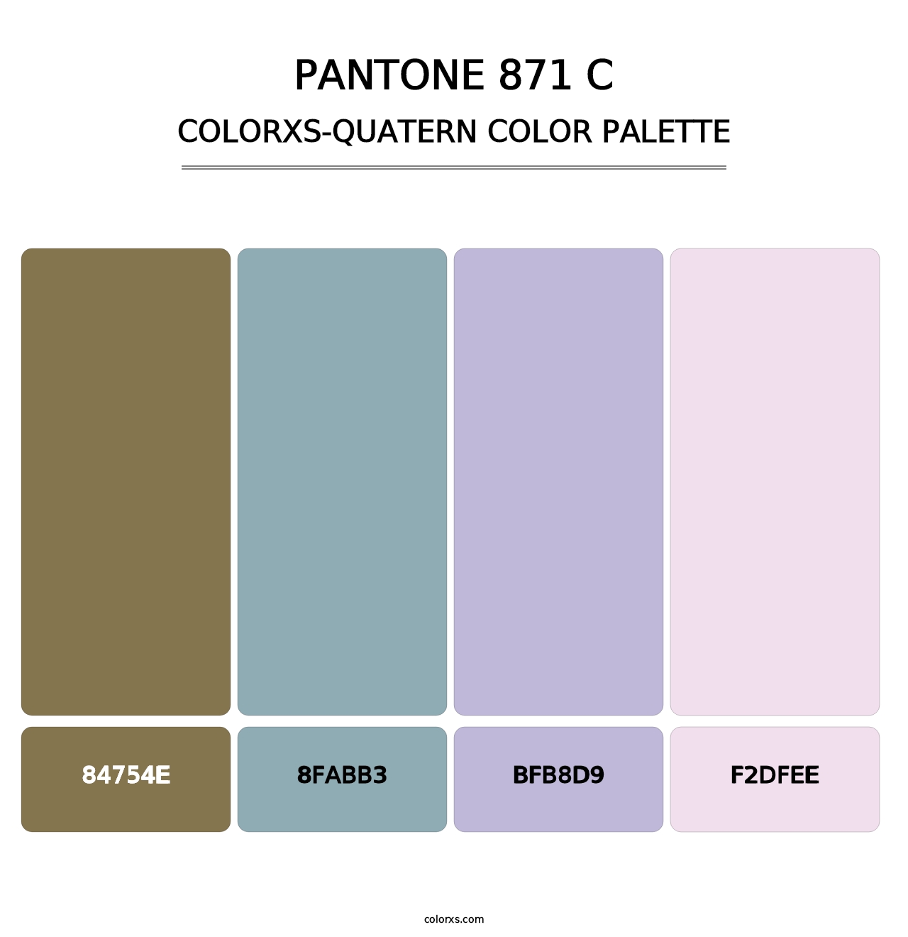 PANTONE 871 C - Colorxs Quatern Palette