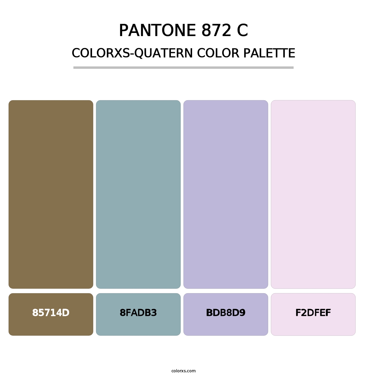 PANTONE 872 C - Colorxs Quatern Palette