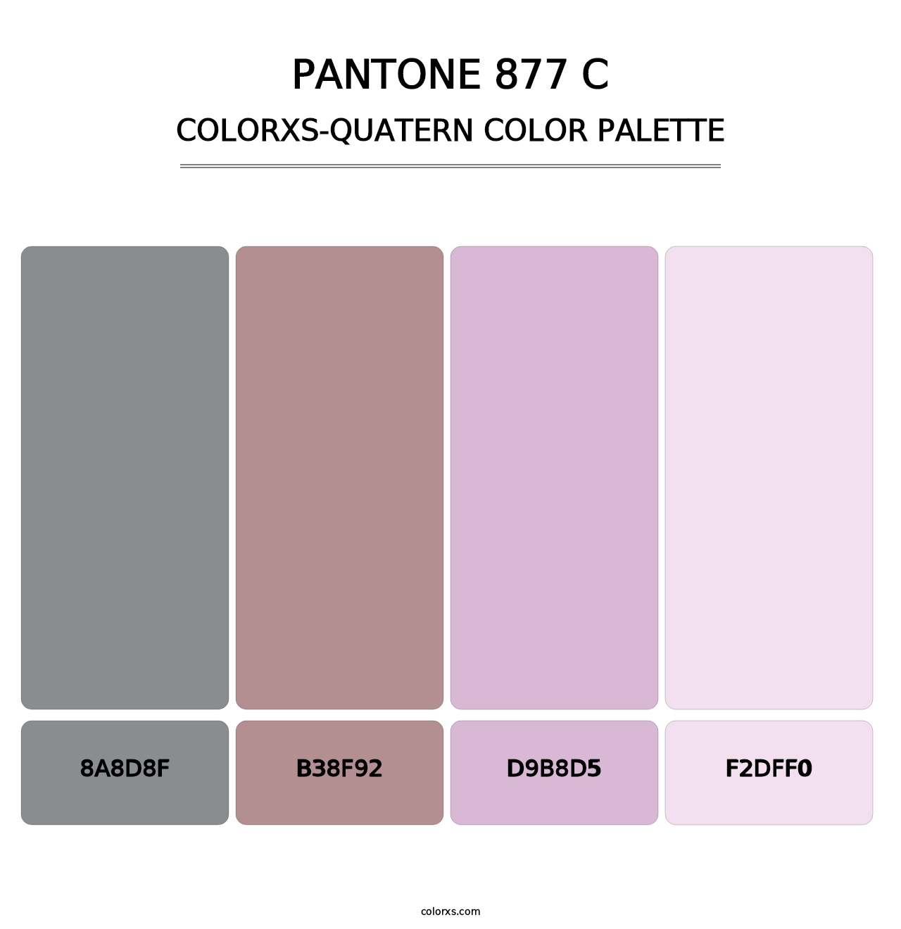 PANTONE 877 C - Colorxs Quatern Palette