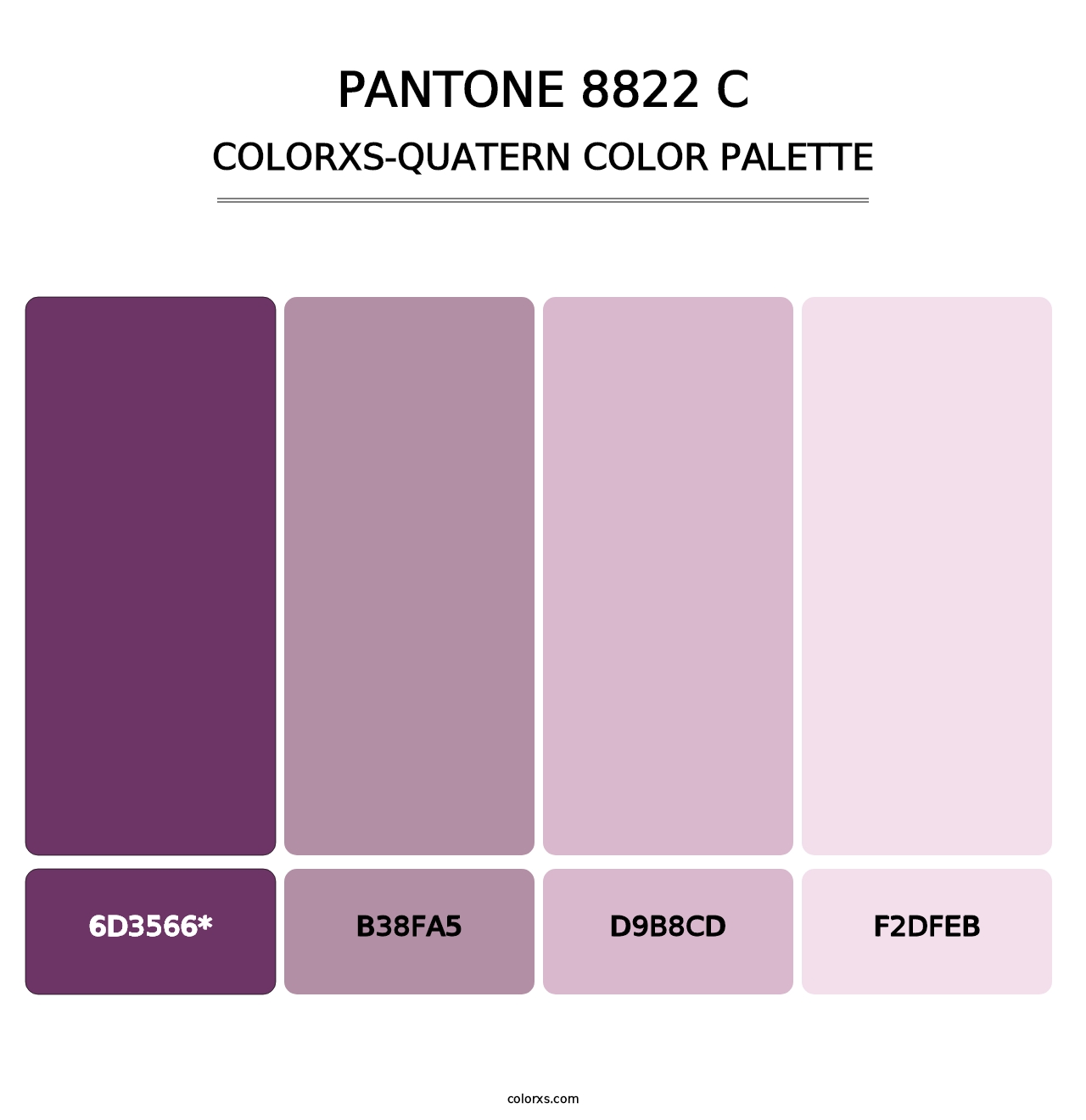 PANTONE 8822 C - Colorxs Quatern Palette