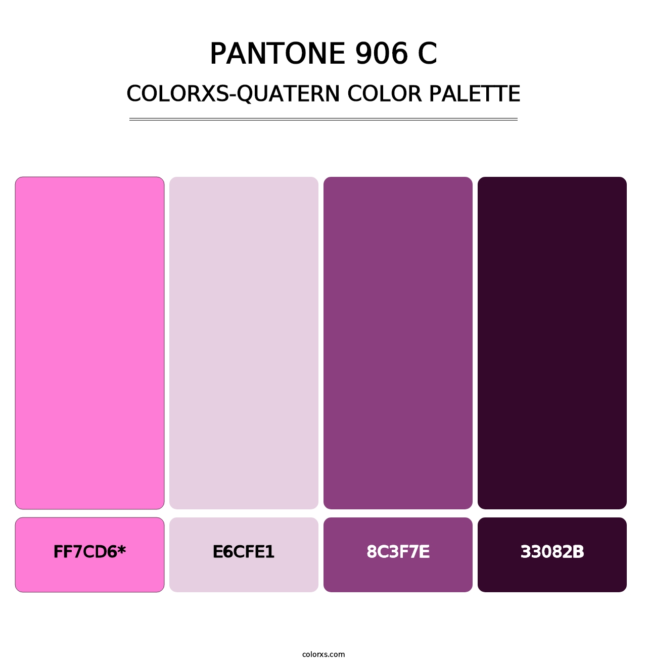 PANTONE 906 C - Colorxs Quatern Palette