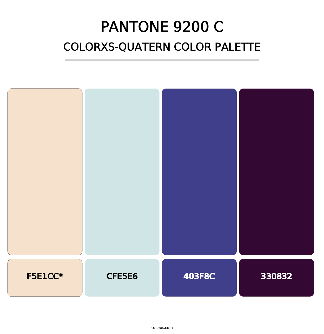 PANTONE 9200 C - Colorxs Quatern Palette