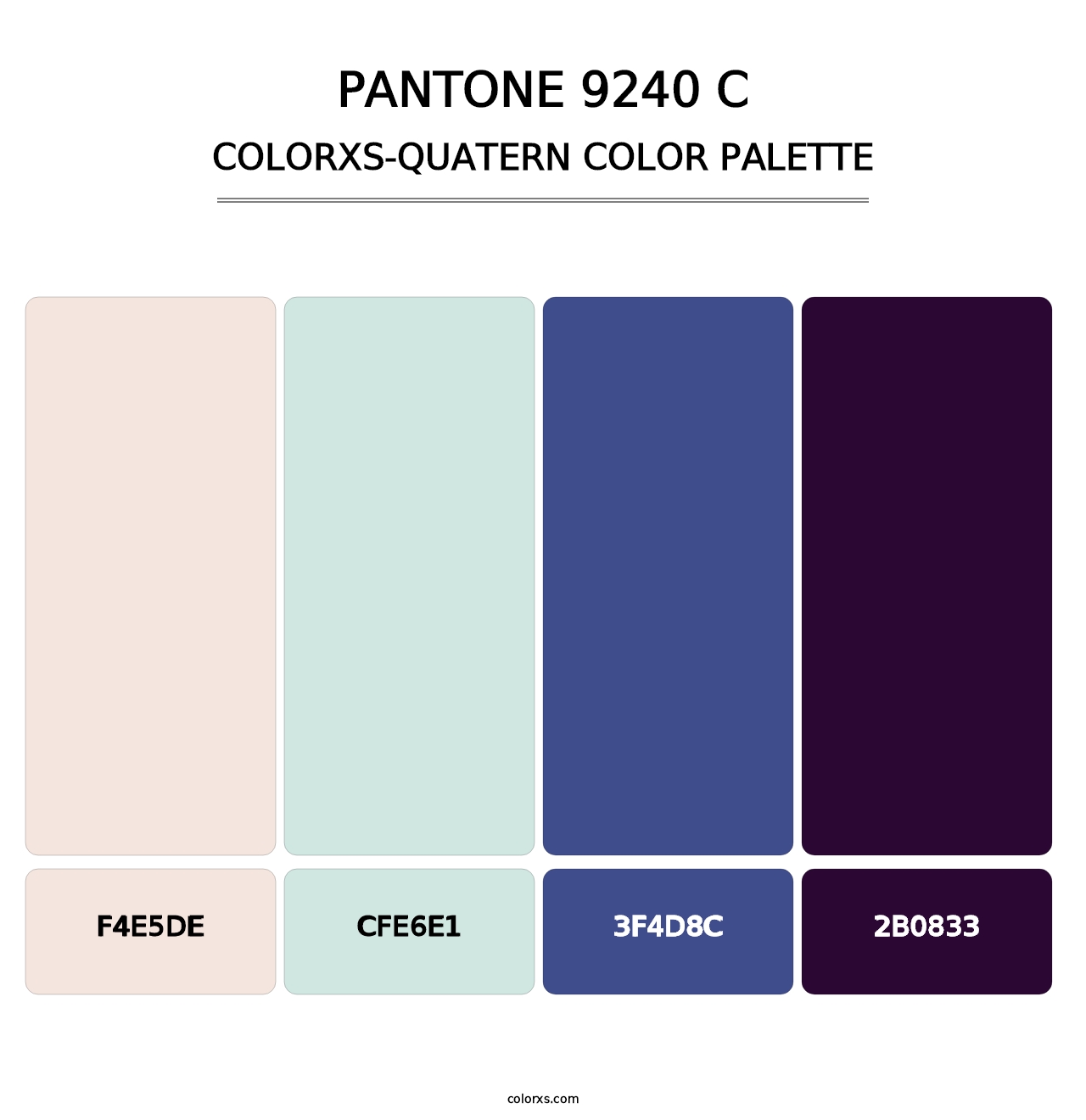 PANTONE 9240 C - Colorxs Quatern Palette