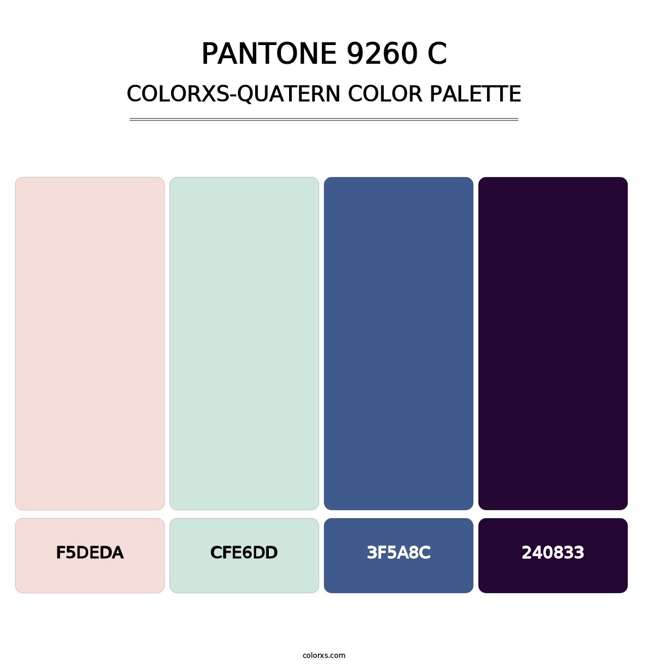 PANTONE 9260 C - Colorxs Quatern Palette