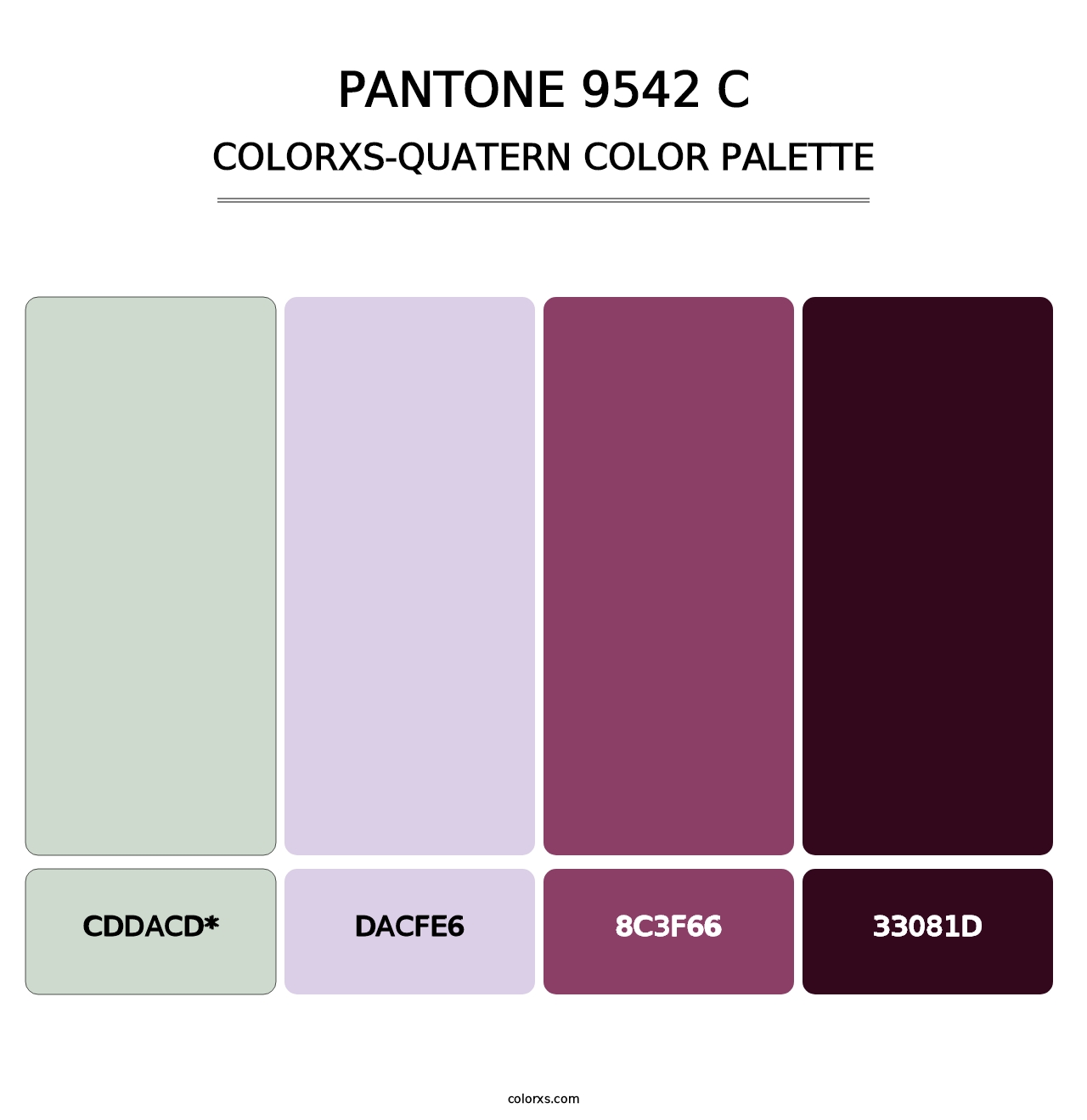 PANTONE 9542 C - Colorxs Quatern Palette