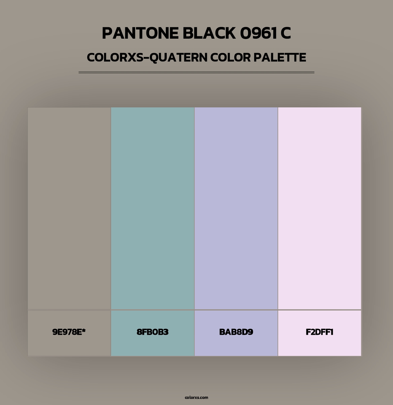 PANTONE Black 0961 C - Colorxs Quad Palette