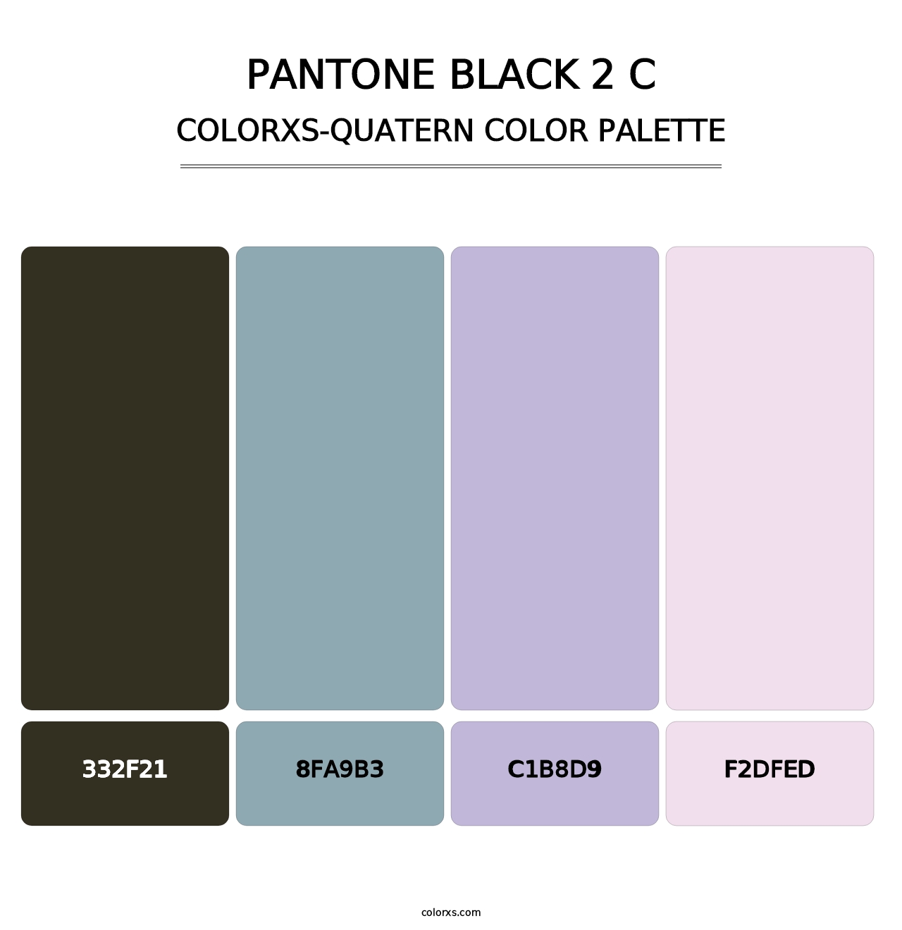 PANTONE Black 2 C - Colorxs Quatern Palette