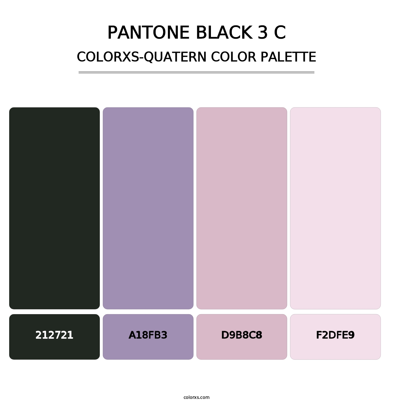 PANTONE Black 3 C - Colorxs Quatern Palette