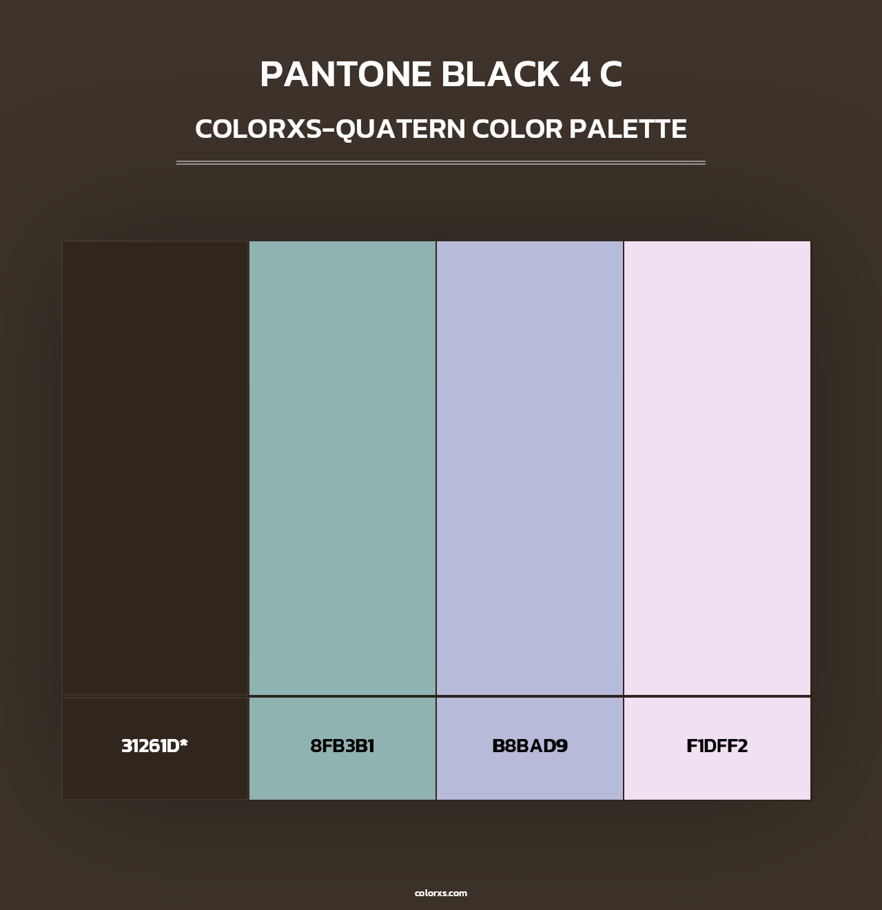 PANTONE Black 4 C - Colorxs Quad Palette