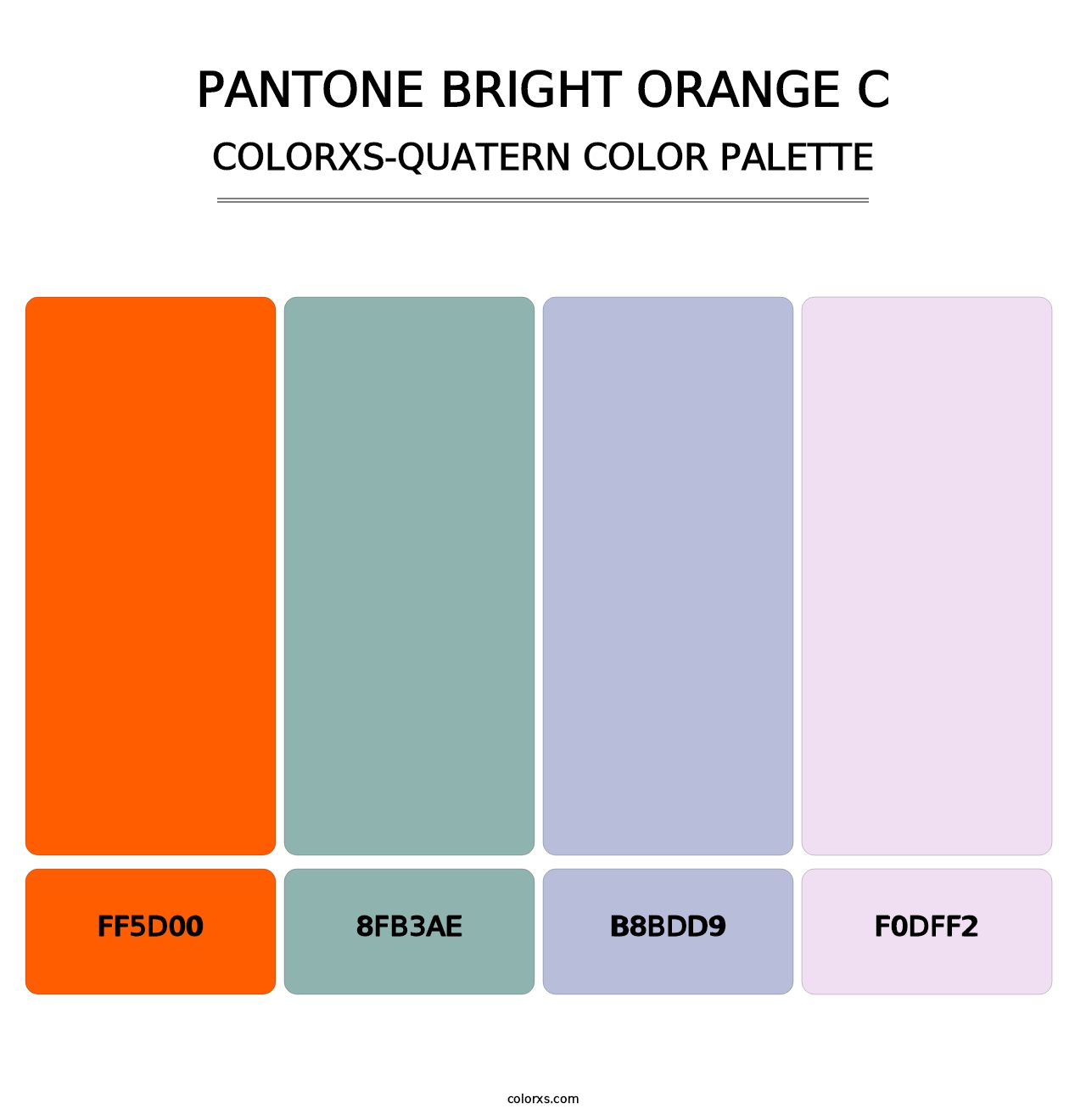 PANTONE Bright Orange C - Colorxs Quatern Palette