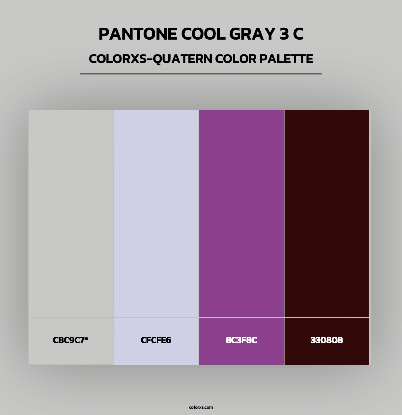 PANTONE Cool Gray 3 C - Colorxs Quad Palette