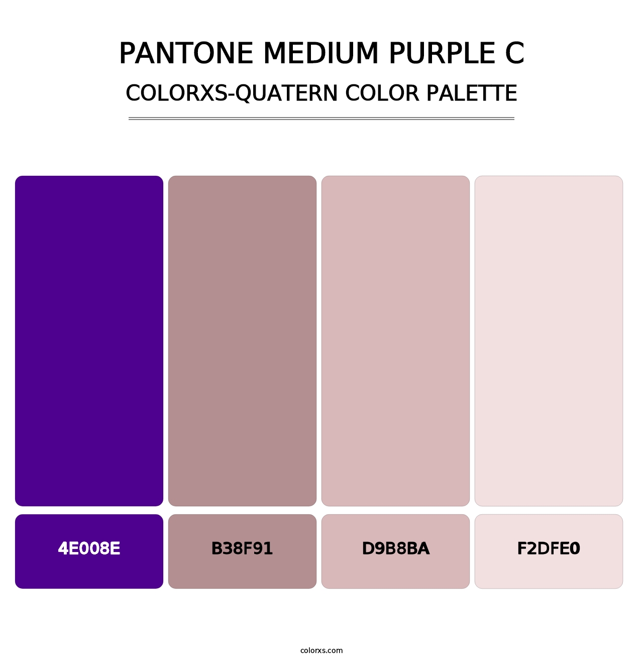 PANTONE Medium Purple C - Colorxs Quatern Palette